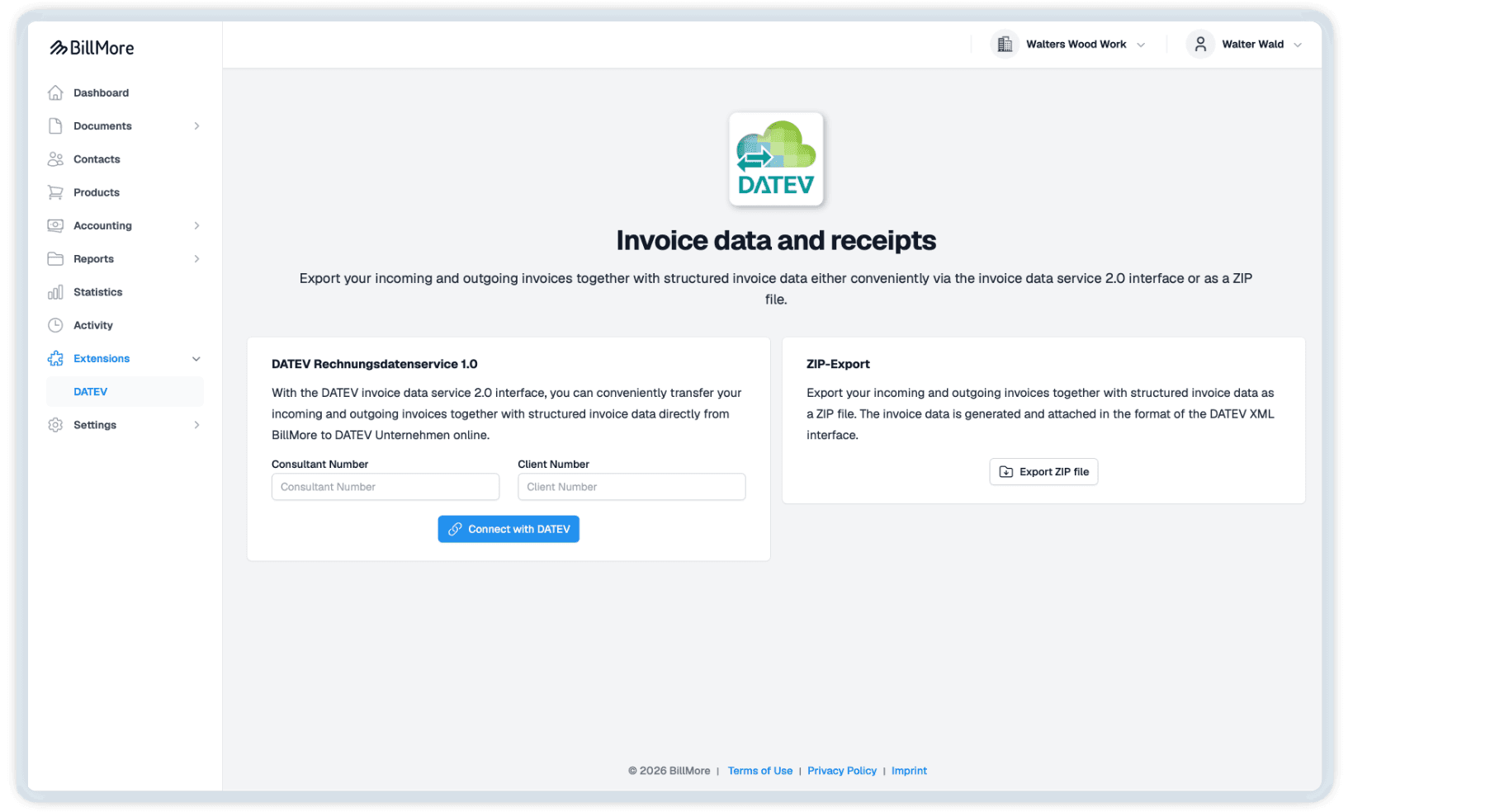 Write invoices with BillMore